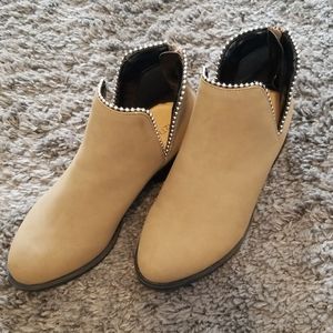 Tan booties